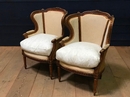 style Pair of Louis XVI french bergères ca 1900