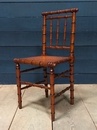 style Pair of side chairs faux bamboo