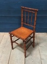 style Pair of side chairs faux bamboo