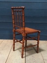 style Pair of side chairs faux bamboo