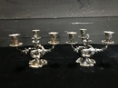 style Pair of silvered bronze candlesticks