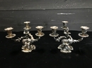 style Pair of silvered bronze candlesticks