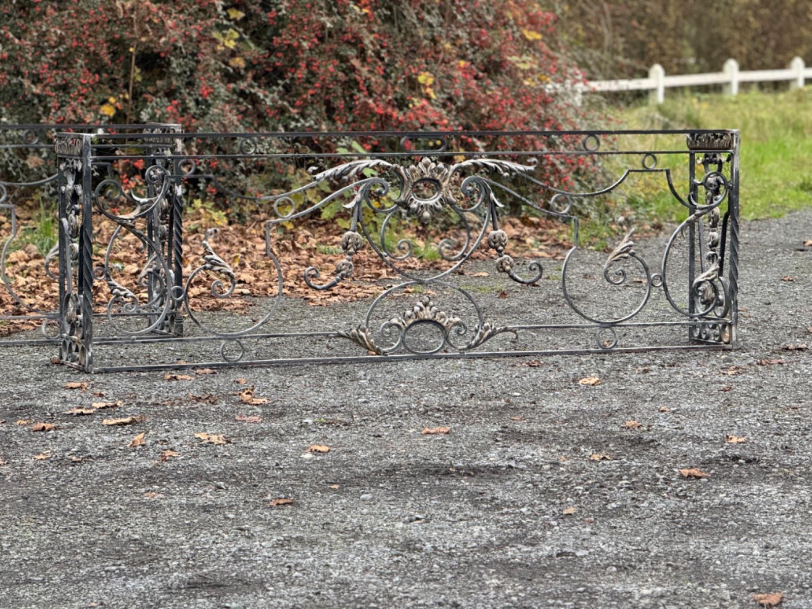 Pair of wrought iron consoles 