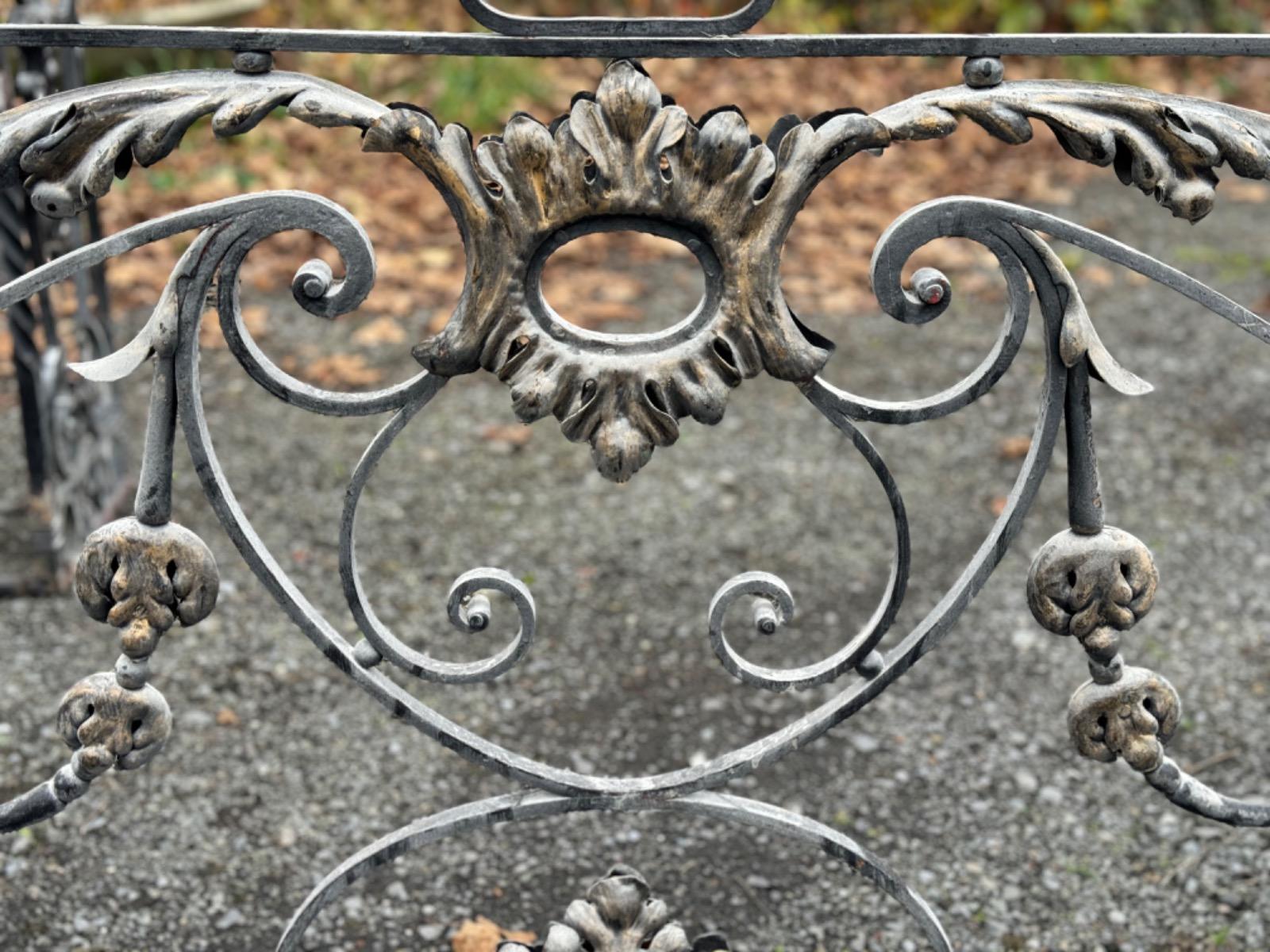 Pair of wrought iron consoles 