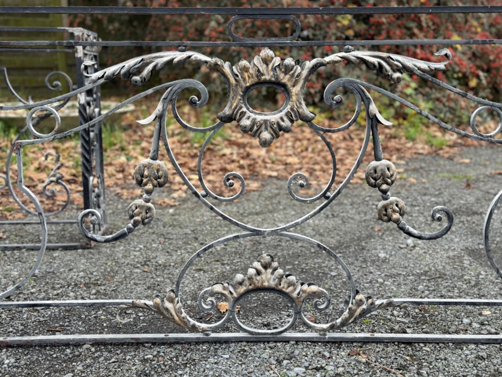 Pair of wrought iron consoles 