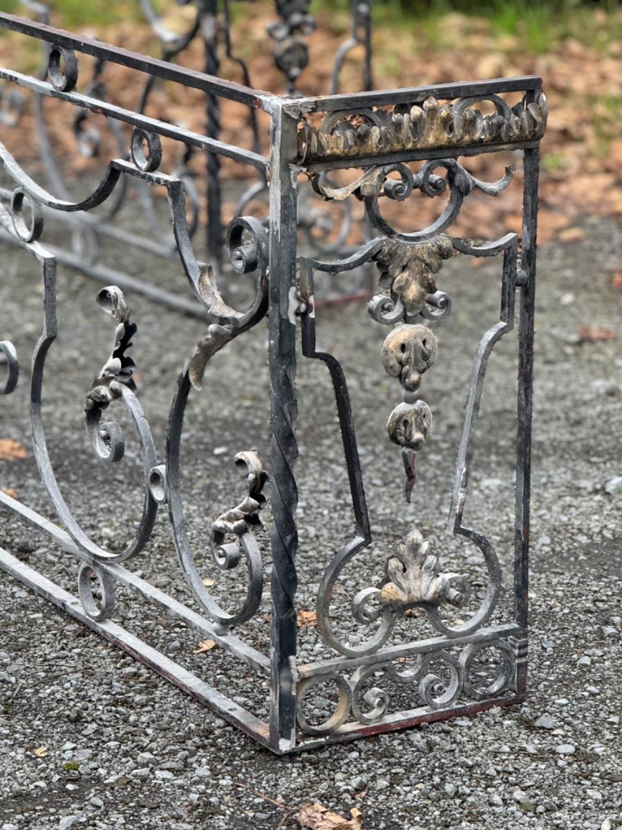 Pair of wrought iron consoles 