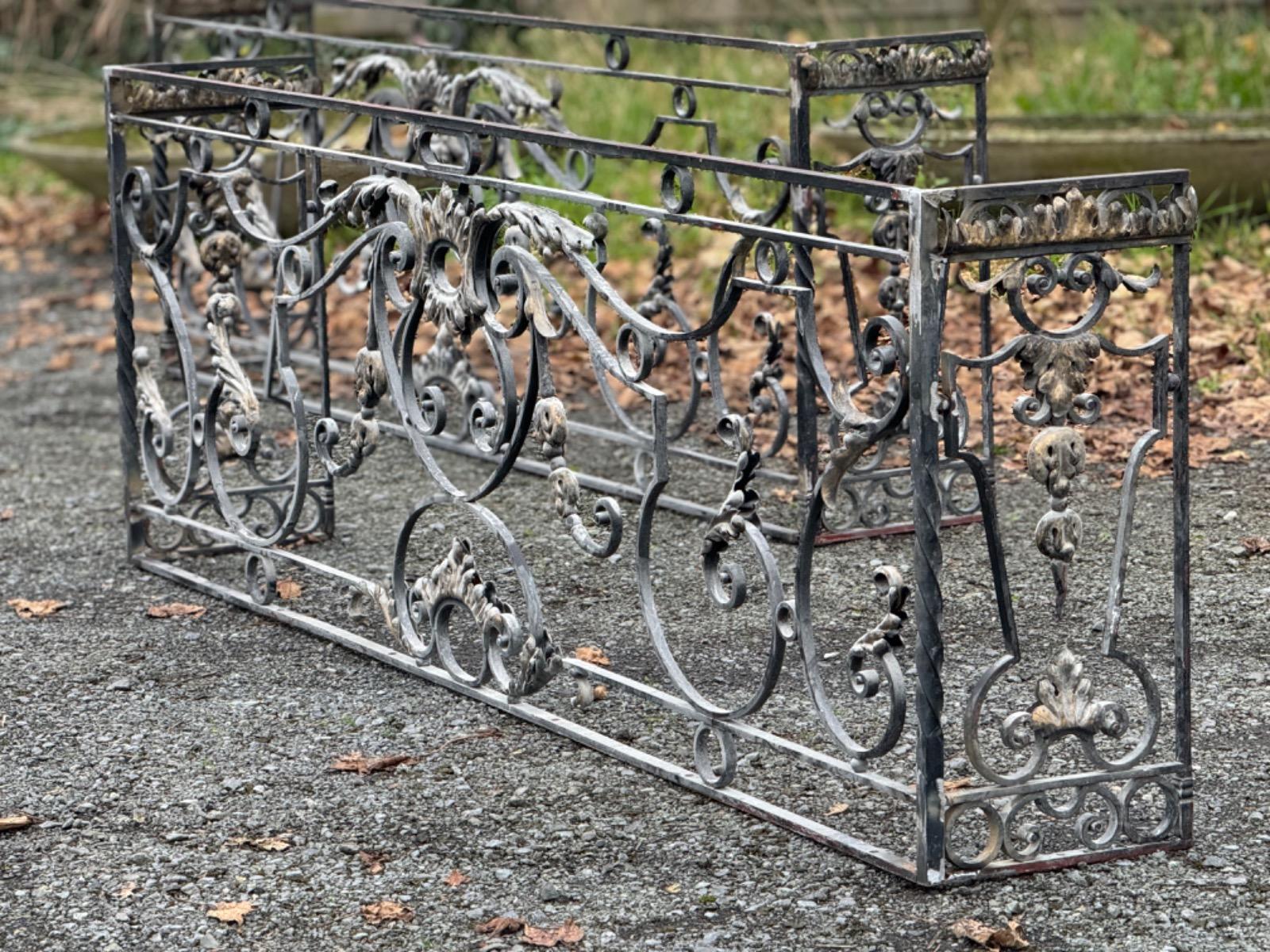 Pair of wrought iron consoles 