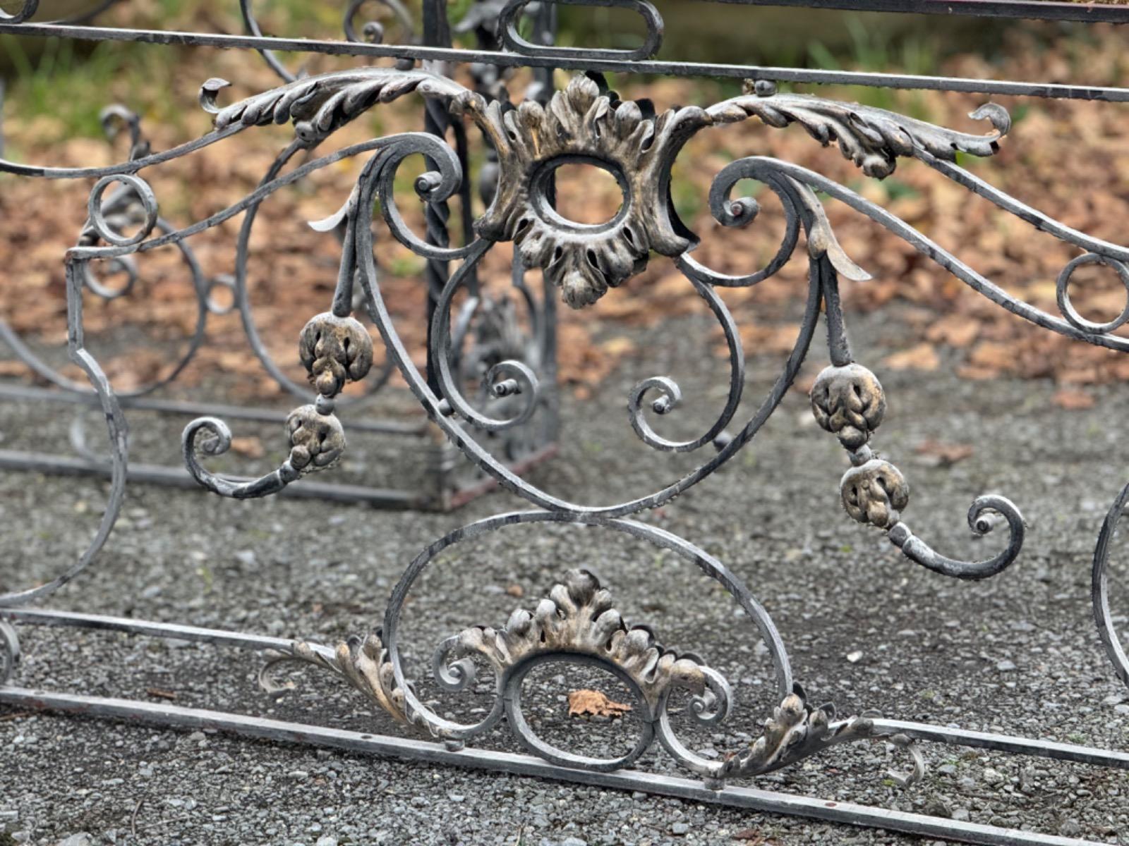 Pair of wrought iron consoles 