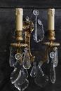 Sconces in brass & cristal circa 1900