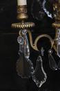 Sconces in brass & cristal circa 1900