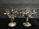 style Pair silvered bronze candlesticks