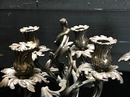 style Pair silvered bronze candlesticks