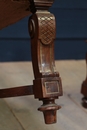 style Pair walnut mutton legs armchairs 19 th century