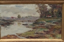 Peinture d'un paysage 19 ème siècle