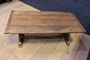 style Primitive oak dining table, France 19 th century