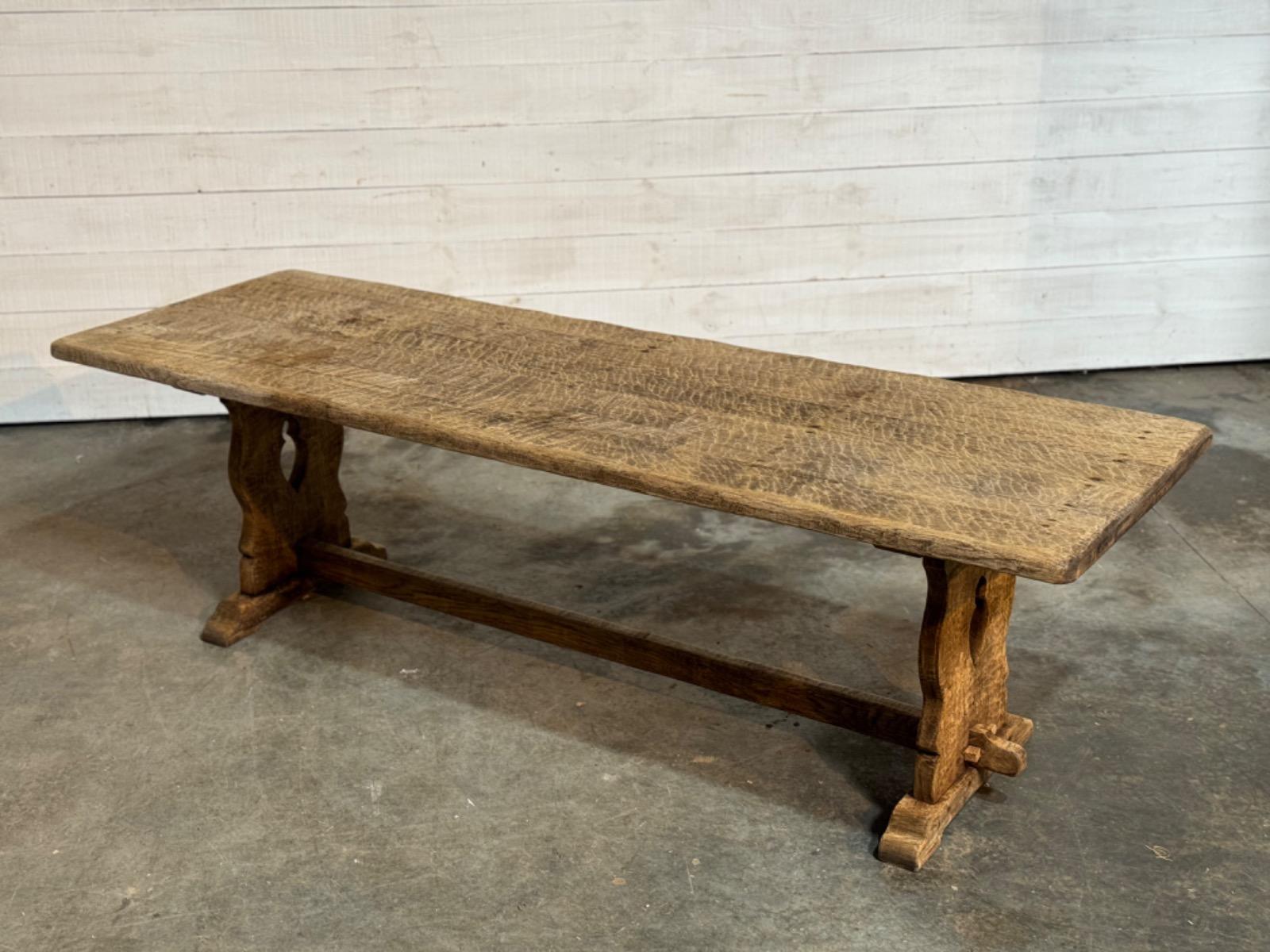 Primitive trestle table 