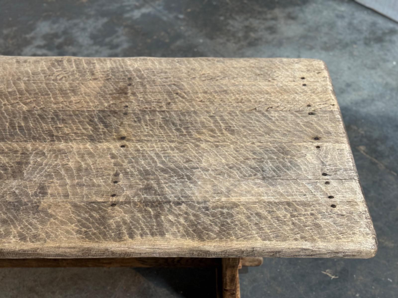 Primitive trestle table 