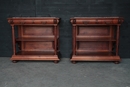 Renaissance style Pair Server with marble tops in Walnut 1880