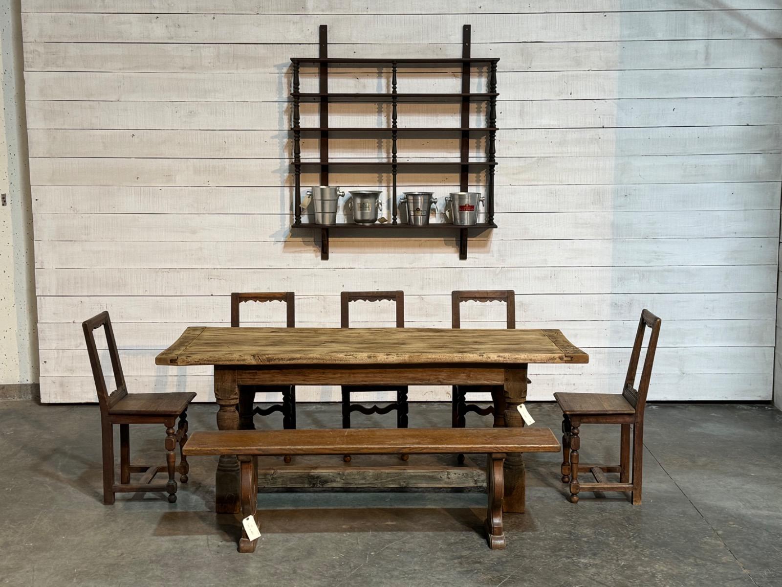 Rustic oak farmhouse table 