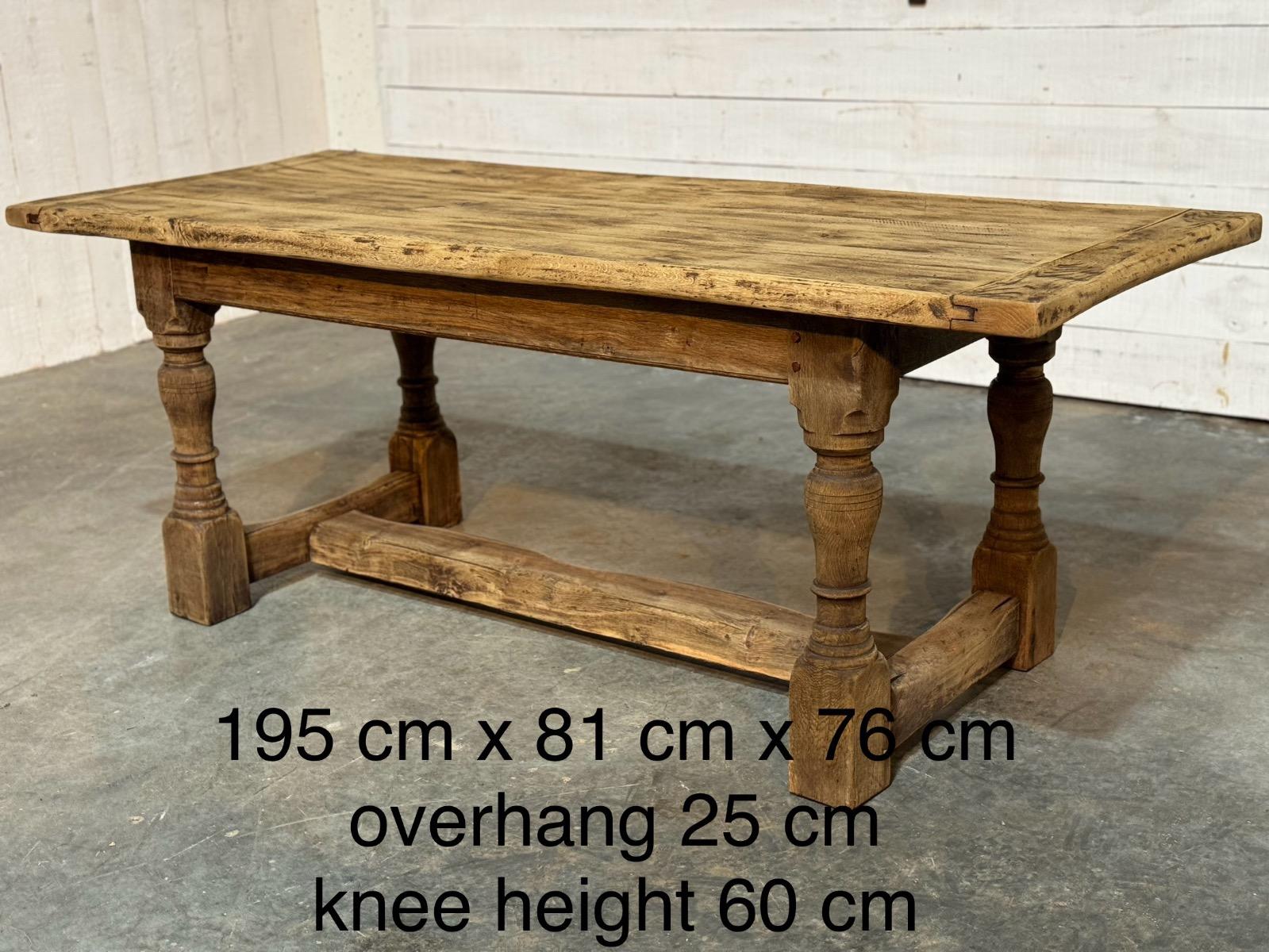 Rustic oak farmhouse table 