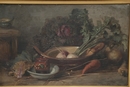 style Still life painting on canvas of vegetables in canvas 1877