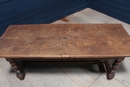 Table de ferme en bois de cendre France 1900