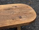 Table de ferme primitive rustique  en Chêne délavé , France 20eme