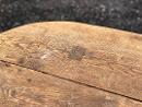 Table de ferme primitive rustique  en Chêne délavé , France 20eme