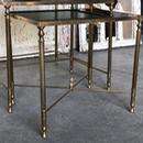 Table gigogne design en laiton et miroirs