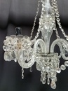 style Twisted glass and crystal chandelier