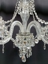 style Twisted glass and crystal chandelier