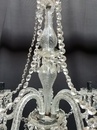 style Twisted glass and crystal chandelier