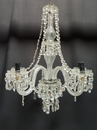 style Twisted glass and crystal chandelier