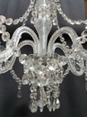 style Twisted glass and crystal chandelier