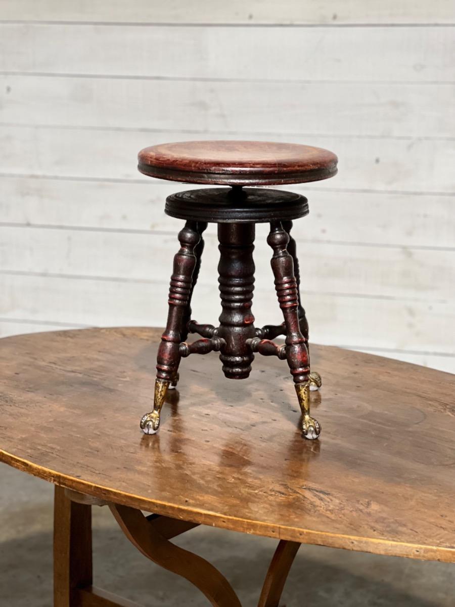 Vintage piano stool 