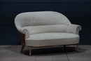 Vintage settee with curved legs, France