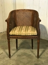 style Walnut canned Louis XVI office chair