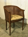 style Walnut canned Louis XVI office chair