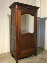 style Walnut rustic french one door armoire Louis XV 18 th century