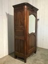 style Walnut rustic french one door armoire Louis XV 18 th century