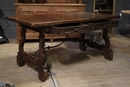 style Walnut spanish table with two drawers, Spain 18 th century