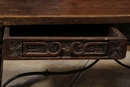 style Walnut spanish table with two drawers, Spain 18 th century