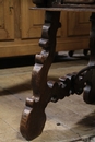 style Walnut spanish table with two drawers, Spain 18 th century