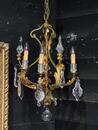 Wrought iron and crystal chandelier 