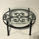 style Wrought iron round coffee table