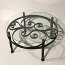 style Wrought iron round coffee table